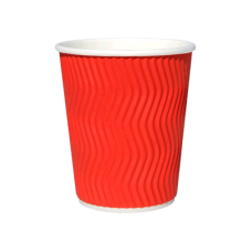 Стакан гофрований RIPPLE RED 270 мл. 25 шт.