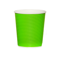 Стакан гофрований RIPPLE GREEN 185 мл. 25 шт.