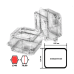Харчовий PET-контейнер PRO-Service 1340 мл. 25 шт. Харчовий PET-контейнер PRO-Service 1340 мл. 25 шт.